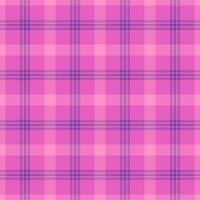 Cutout texture plaid, outfit textile pattern seamless. Internet background fabric tartan check in purple and pink colors. vector