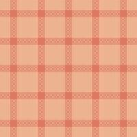 Classic check pattern texture, dreamy background fabric plaid. Silky seamless textile tartan in orange and red colors. vector
