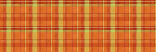 Kind tartan background texture, classical plaid fabric. Sixties seamless textile check pattern in orange and red colors. vector