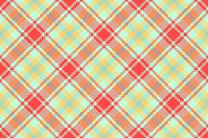 Paper fabric plaid seamless, style tartan textile. Collage pattern check background texture in light and red colors. vector