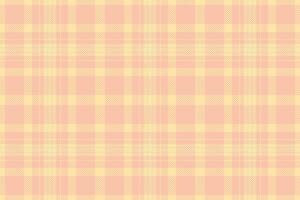 December texture seamless plaid, thin fabric pattern tartan. 1950s textile check background in orange and amber colors. vector