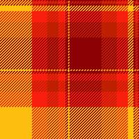 Package tartan pattern textile, mesh plaid seamless fabric. Mexican check background texture in bright and dark red colors. vector