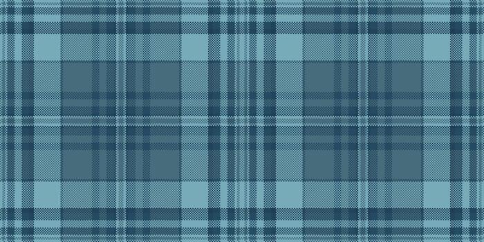 Postcard textile seamless pattern, new york fabric tartan plaid. Isolation background check texture in cyan color. vector