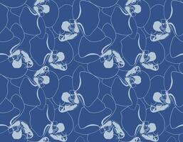 Floral pattern seamless background. Foliage and flower wallpaper design of nature. vector