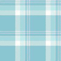Neat textile seamless, customizable texture background plaid. Yuletide tartan fabric check pattern in cyan and light colors. vector