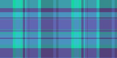 Romantic plaid pattern texture, production check background textile. Painting tartan seamless fabric in cyan and teal colors. vector