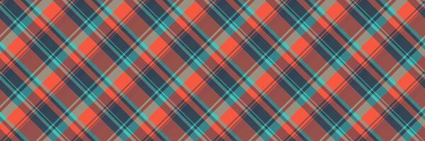 November background check, fade pattern textile seamless. Ribbon fabric plaid texture tartan in red and cyan colors. vector