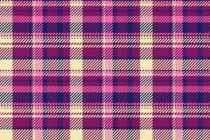 Subtle plaid check, napkin texture tartan background. Horizontal textile fabric seamless pattern in pink and light colors. vector