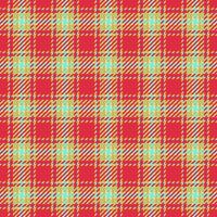 Winter plaid check textile, lumberjack texture pattern tartan. Repetition fabric background seamless in teal and bright colors. vector