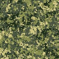 Pixel camouflage for a soldier army uniform. Modern camo fabric design. Digital military background. vector