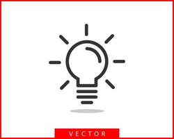 Light bulb icon . Llightbulb idea logo concept. Lamp electricity icons web design element. Led lights isolated silhouette. vector