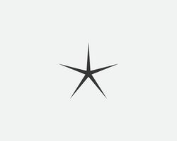 Star icon, shape. Abstract design spark sign. Black and white silhouette vector