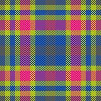 Plain background texture pattern, scenery seamless textile. Material check fabric plaid tartan in lime and blue colors. vector