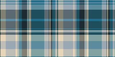 Halftone plaid texture background, motif textile seamless tartan. Track fabric check pattern in pastel and cyan colors. vector