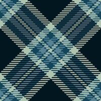Collection textile tartan background, cool check plaid texture. Fluffy pattern seamless fabric in cyan and black colors. vector