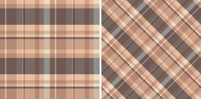 Textile texture pattern of fabric check background with a plaid tartan seamless. Set in wedding colors for geometric design patterns. vector