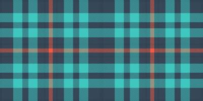 Table cloth tartan textile pattern, blue check plaid. Greeting card texture fabric background seamless in cyan and teal colors. vector