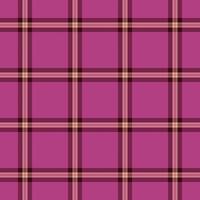 Windowpane fabric tartan pattern, baby check seamless texture. Scratched textile plaid background in pink and light colors. vector
