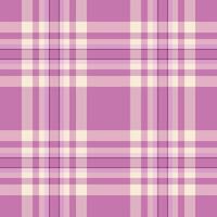 Printout textile plaid , plank tartan fabric seamless. Infant pattern texture background check in light and pink colors. vector