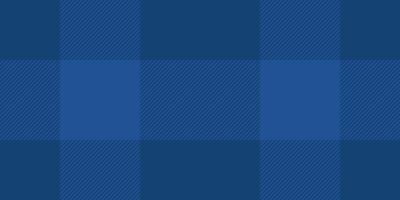 Cool background check seamless, contemporary tartan plaid fabric. Hippy pattern textile texture in blue color. vector