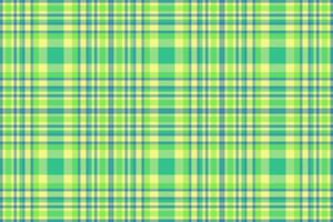 Nice textile fabric background, lady pattern tartan. Mixed texture plaid seamless check in lime and cyan colors. vector
