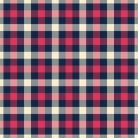 List texture fabric, tough tartan seamless background. Reel check textile plaid pattern in dark and antique white colors. vector