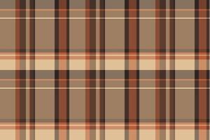 Tidy tartan seamless texture, skill check fabric textile. Presentation pattern background plaid in orange and dark colors. vector