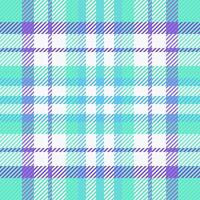 Luxury seamless pattern check, ribbon texture fabric. Grid textile plaid background tartan in teal and alice blue colors. vector