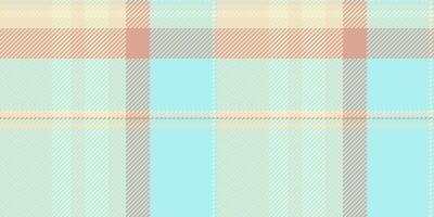 Variety fabric seamless plaid, other texture pattern. Merry tartan textile check background in light and pale turquoise colors. vector