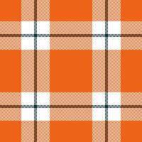 Plaid seamless pattern in orange. Check fabric texture. textile print. vector