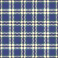 Glamor textile fabric seamless, shop check tartan texture. Scratch background pattern plaid in blue and old lace colors. vector