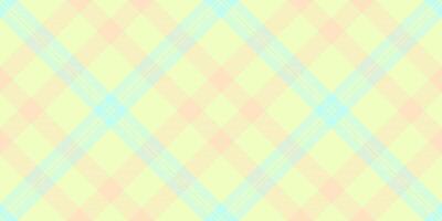 Idyllic plaid fabric pattern, slim tartan texture textile. Creative background check seamless in light and bisque colors. vector