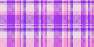 Harmony texture textile seamless, minimalist fabric check . Quiet background pattern tartan plaid in light and violet colors. vector