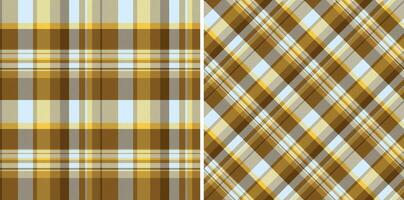 Texture pattern textile of background seamless tartan with a check fabric plaid . Set in gold colors for herringbone patterns in fashion and design. vector