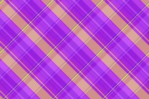 Workshop plaid textile seamless, flooring background pattern fabric. Hunter check texture tartan in violet and purple colors. vector