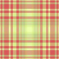 Fancy fabric tartan pattern, vertical texture seamless. Clan check plaid textile background in lime and red colors. vector