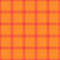 Wine plaid background fabric, summertime check seamless. Classical texture tartan pattern textile in red and orange colors. vector