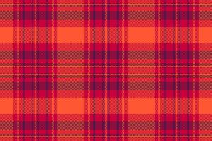 Single seamless pattern, styled texture check fabric. Expensive textile background plaid tartan in red and pink colors. vector