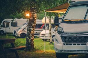 RV Park Camping with Multiple Camper Vans photo