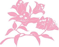 pink flowers on a branch vector