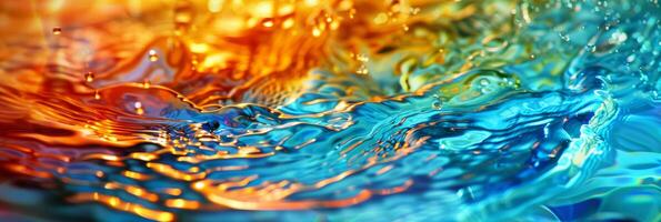 A dynamic highresolution image showcases a colorful abstract water splash, vibrant and full of energy photo