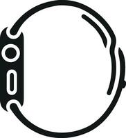 Illustration of a Smartwatch from side angle. Watch symbol which is modern and simple icon for website design, mobile app, ui. editable eps Illustration vector
