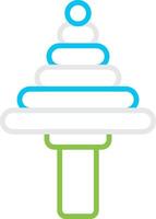 Edge Step Drill Bin Creative Icon Design vector