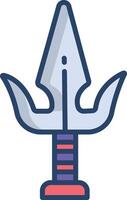 Sai linear color illustration vector