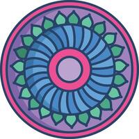 Snowflake linear color illustration vector