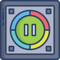 Dohyo linear color illustration vector