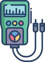 Tester linear color illustration vector