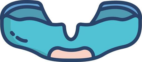Mouth Guard linear color illustration vector