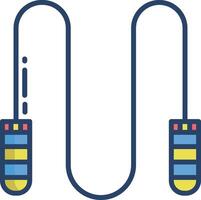 Skip Rope linear color illustration vector