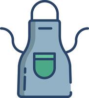 Apron linear color illustration vector